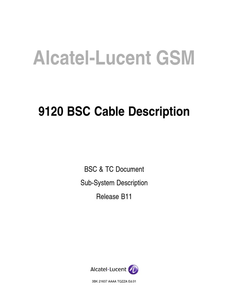 9120 BSC Cable Description 216370000e01 PDF PDF Information And