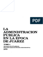 La Administración Pública en La Época de Juárez