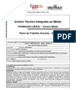 Ensino Técnico Integrado ao Médio - Plano de Trabalho Docente Língua Portuguesa