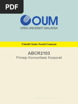Abcr2103 Prinsip Komunikasi Korporat Pdf Pdf