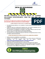 Alerta de Seguridad Llamada Millonaria V3 10072015