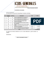 Cotizacion Ganadora de Subcontrato Valida