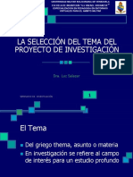 La Selección Del Tema de Investigación