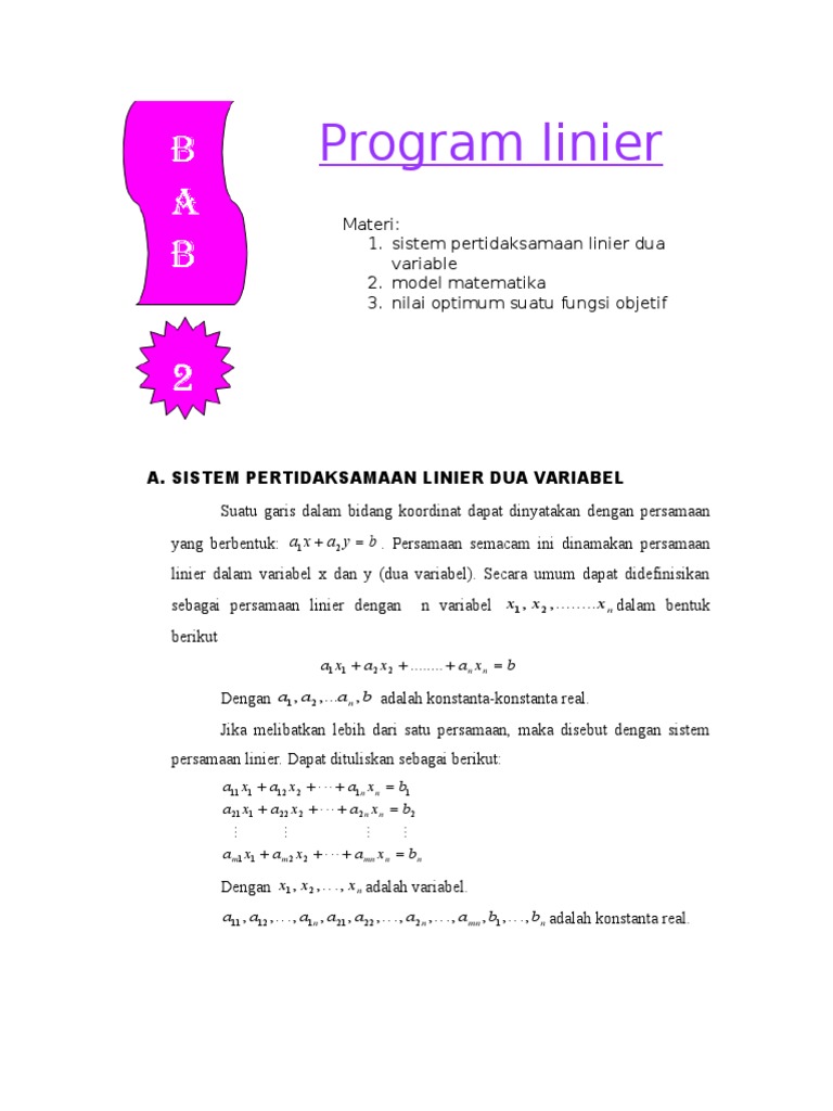 Nilai Minimum Fungsi Objektif f(x, y) | PDF
