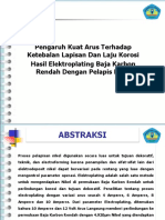 Pengaruh Kuat Arus Terhadap Ketebalan Lapisan Dan Laju Korosi Pada Proses Elektroplating Nikel Pada Baja Karbon Rendah