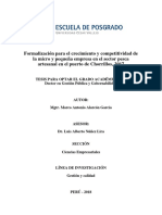 Formalización para El Crecimiento y Competitividad de La Micro y Pequeña Empresa en El Sector Pesca Artesanal en El Puerto de Chorrillos, 2017