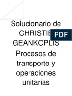 Solucionario de CHRISTIE GEANKOPLIS Procesos de Transporte y Operaciones Unitarias