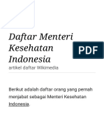 Daftar Menteri Kesehatan Indonesia - Wikipedia Bahasa Indonesia, Ensiklopedia Bebas