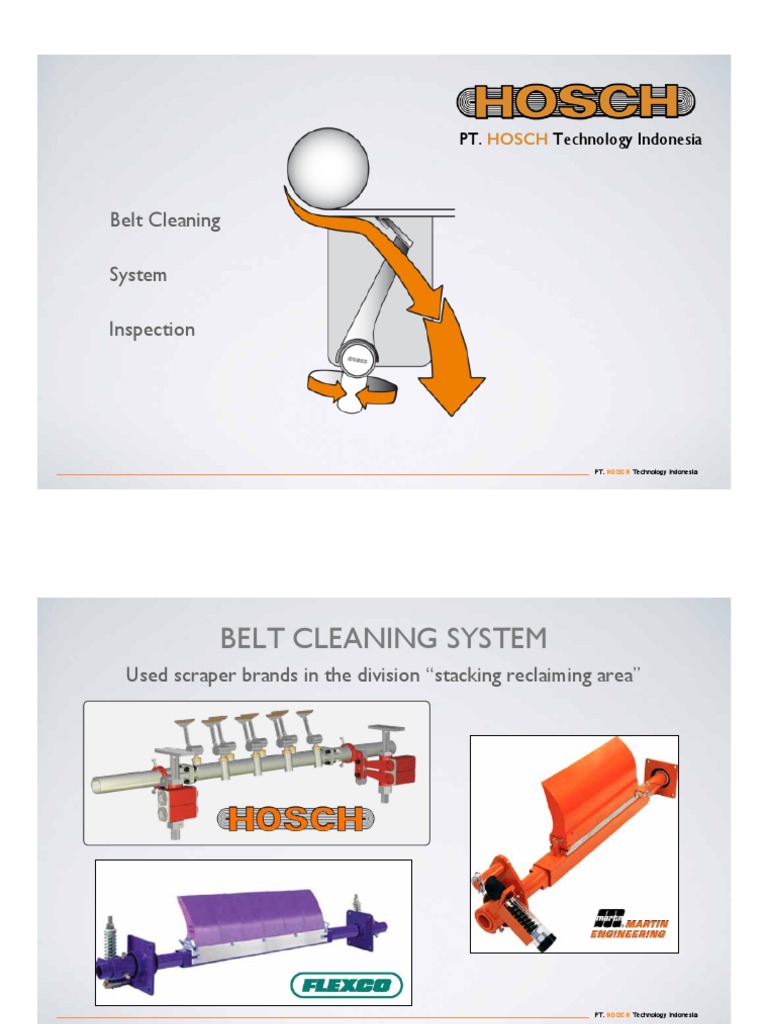 HOSCH Belt Cleaning System Overview | PDF | Belt (Mechanical ...