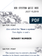 Number System Quiz Bee