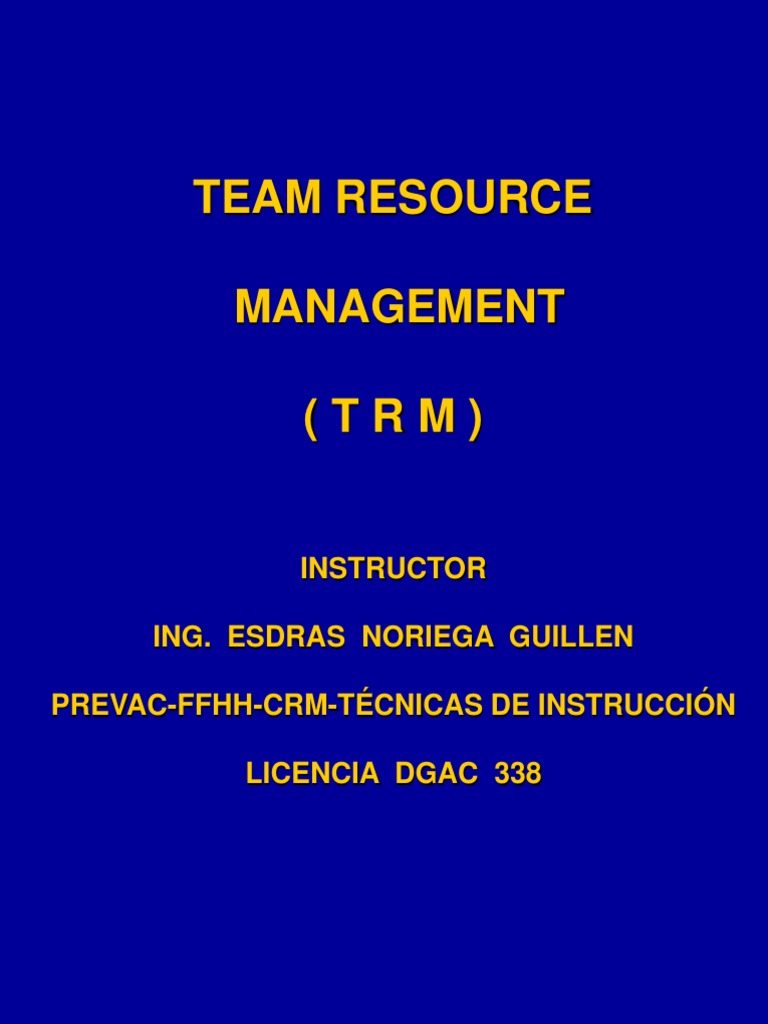 Gestión de Recursos en Aviación TRM | PDF | Aviación | Seguridad de la ...