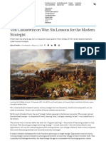 Von Clausewitz On War: Six Lessons For The Modern Strategist
