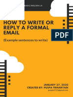 How To Write or Reply A Formal Email by Puspa Triharyadi