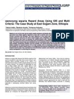Identifying Malaria Hazard Areas Using GIS and Multi Criteria: The Case Study at East Gojjam Zone, Ethiopia