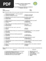 Physical Science 3rd Quarter Exam