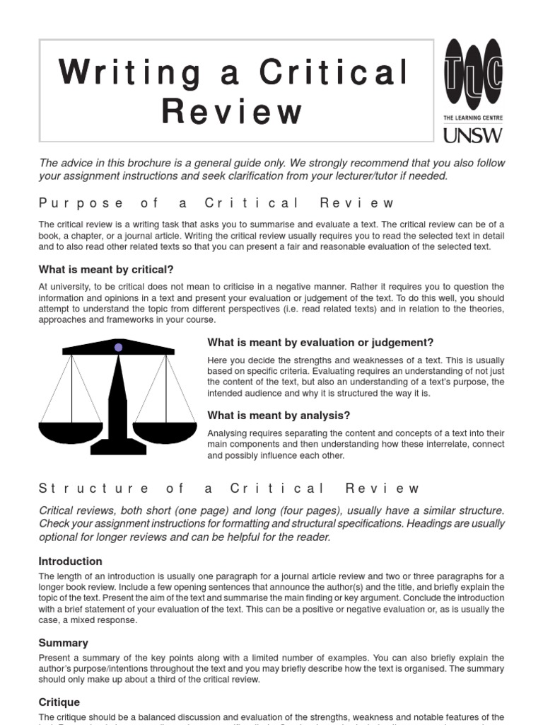 Critical Review | PDF | Self-Improvement | Science &amp; Mathematics