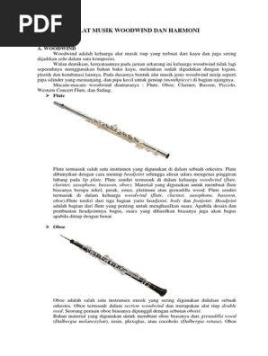 Alat Musik Woodwind Dan Harmoni