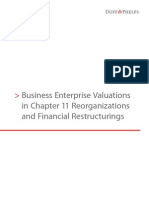 Business Enterprise Valuations in Chapter 11 Reorganizations and Financial Restructurings