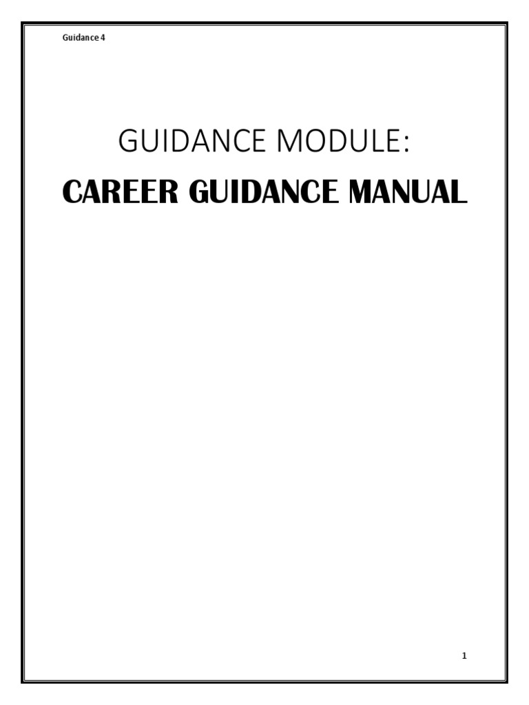 Guidance Module | PDF | Pedagogy | Teaching