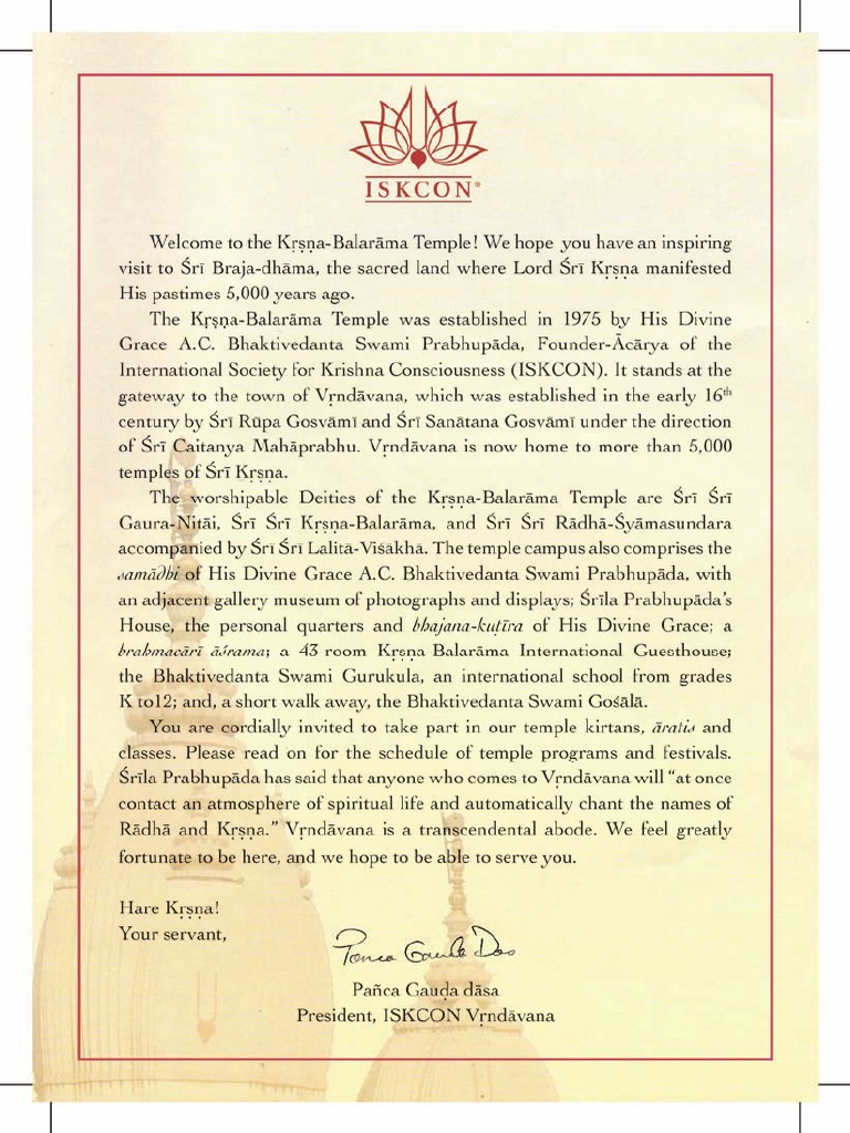Iskcon Vrindavan Guidebook Pdf Pdf