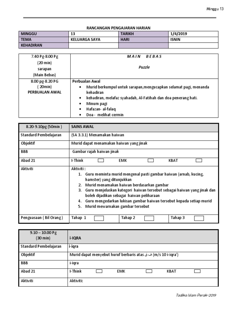 Contoh RPH | PDF