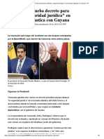 Venezuela aprueba decreto para afianzar _seguridad jurídica_ en la fachada atlántica con Guyana - RT