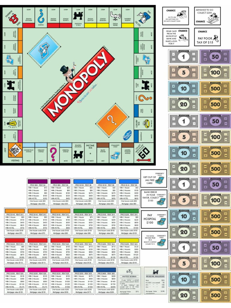 American Girl Monopoly Game Printables PDF | PDF