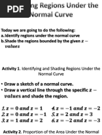 Identifying Areas Under The Normal Curve