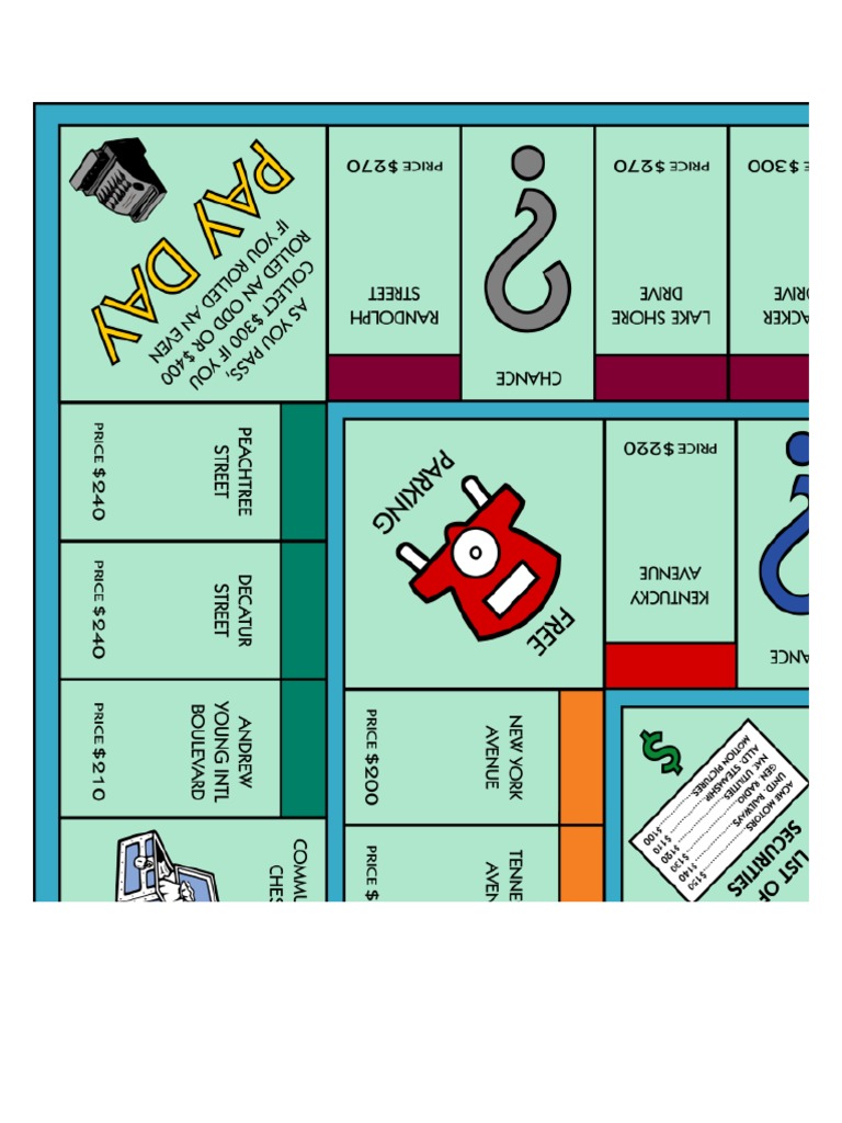 Ultimate Monopoly Board Printable PDF