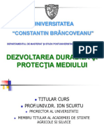 Dezvoltare Durabila Si Protectia Mediului