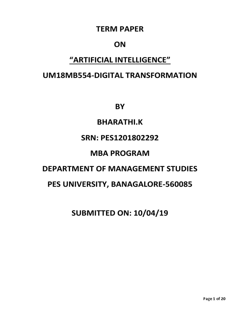 AI in Healthcare: Applications & Impact | PDF | Internet Of Things ...