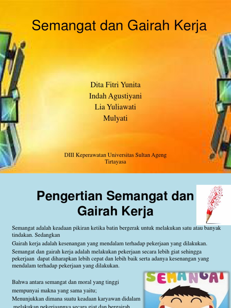 Semangat Dan Gairah Kerja Pdf