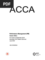 Acca Performance Management (PM) : Practice & Revision Notes | PDF ...