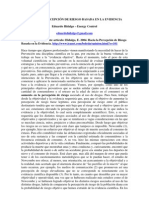 Hacia La Perecepción de Riesgo Basada en La Evidencia