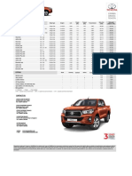 Hilux Specification Sheet