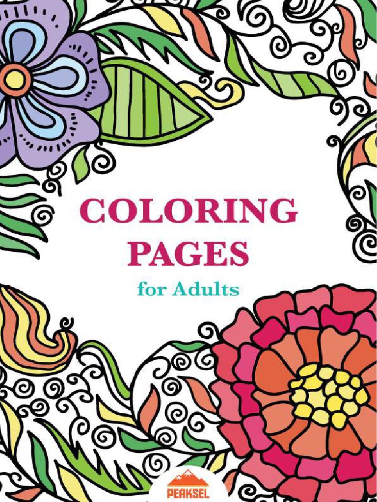 Printable Coloring Pages For Adults - Free Young Adult Coloring Book