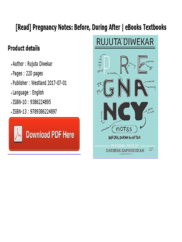 Rujuta Diwekar's Pregnancy Notes PDF | PDF | E Books | Information Science