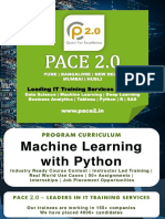 PACE 2.0 Syllabus Machine Learning with Python Program
