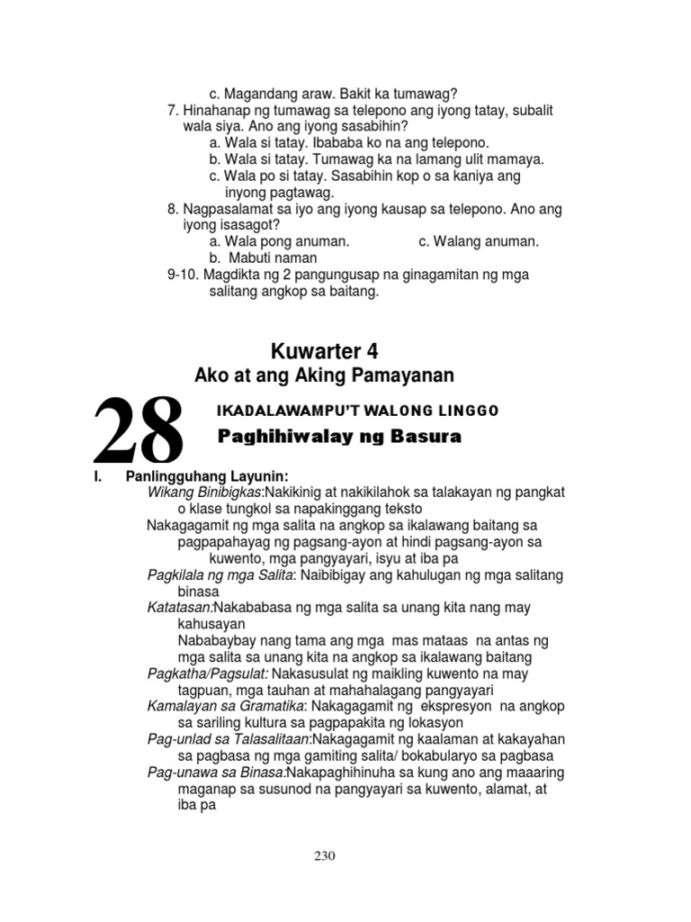 TG - MTB 2 - Q4 | PDF