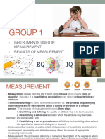 Measurement Results of Measurement