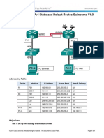 2.2.2.5 Lab - Configuring IPv4 Static and Default Routes - Swinburne - V1.0