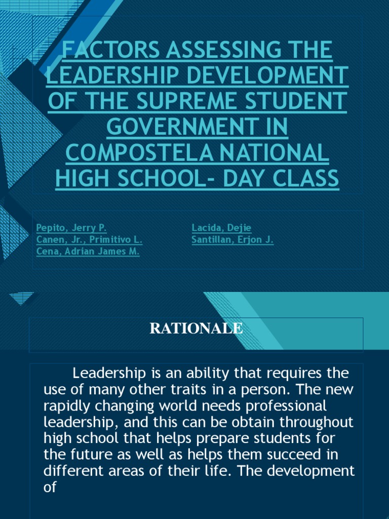 Factors Assessing The Leadership Development of The Supreme Student ...