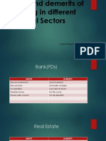 Merits and Demerits of Investing in Different Financial Sectors