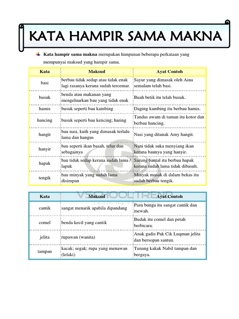 Kata Hampir Sama Makna Pdf