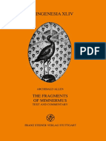 (Palingenesia 44) Mimnermus - Allen, Archibald - The Fragments of Mimnermus - Text and Commentary (1993, Franz Steiner Verlag) PDF