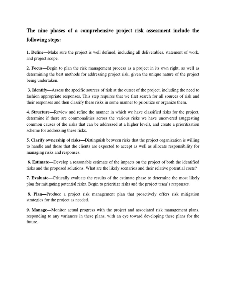 Nine Phases of Risk Assessment | PDF | Finance & Money Management | Art