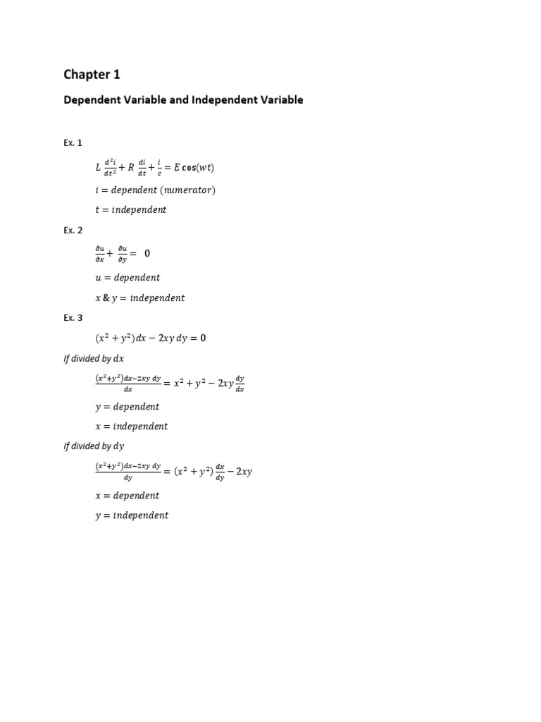 Math 6 Differential Equations Engr Dave Pojadas Pdf Equations