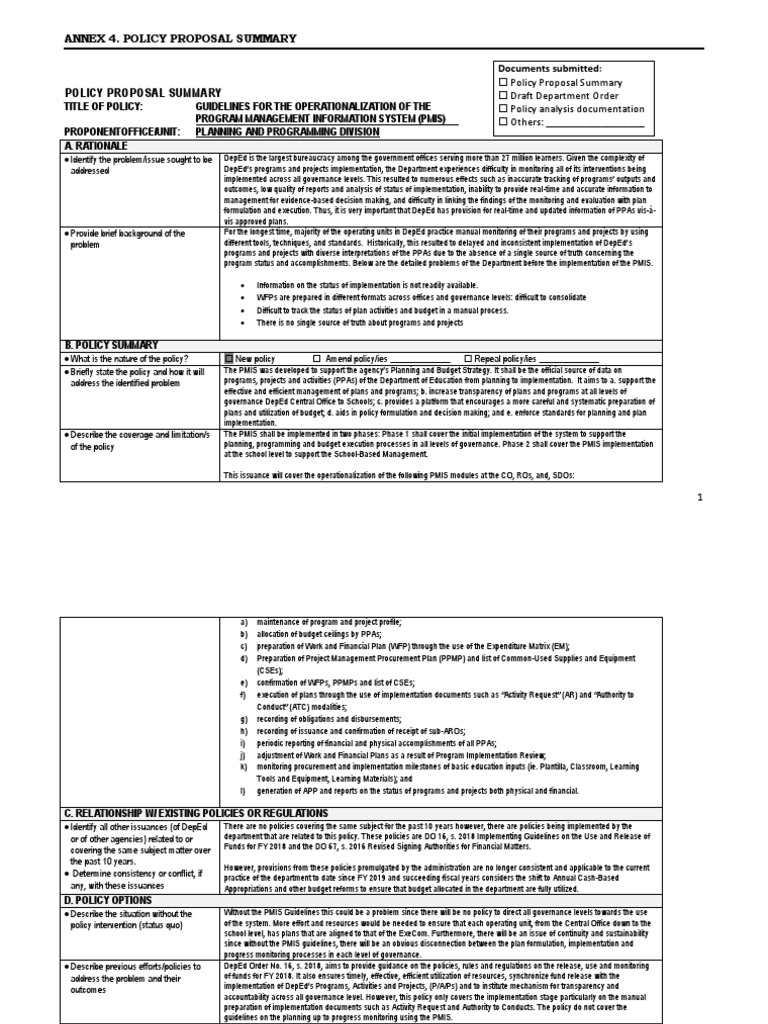 Policy Proposal Template