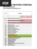 Pearl PULILAN - SERVICE BOOK 2019