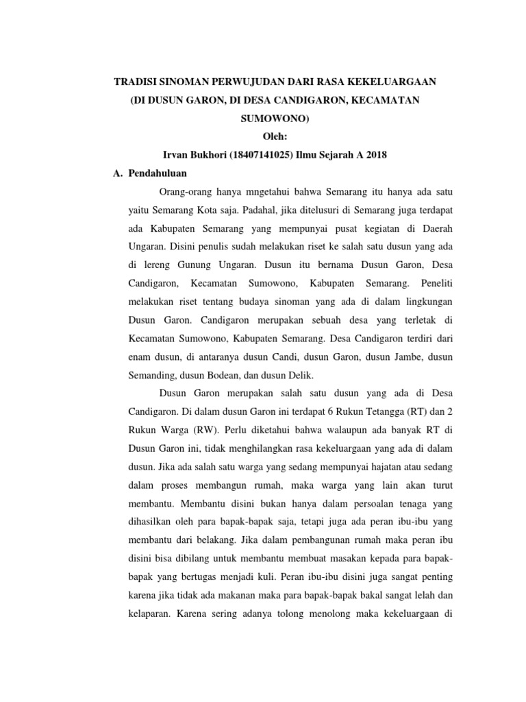 Tradisi Sinoman | PDF